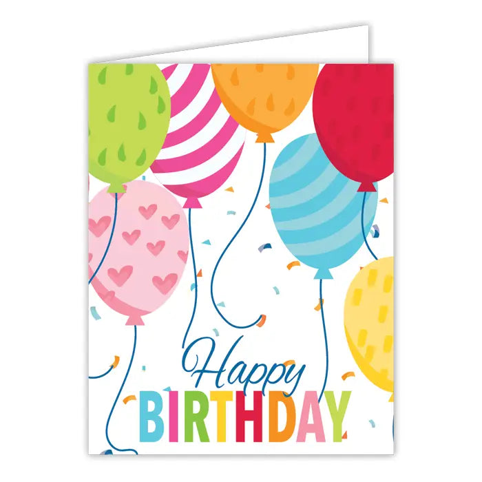Happy Birthday Floating Balloons Greeting Cards