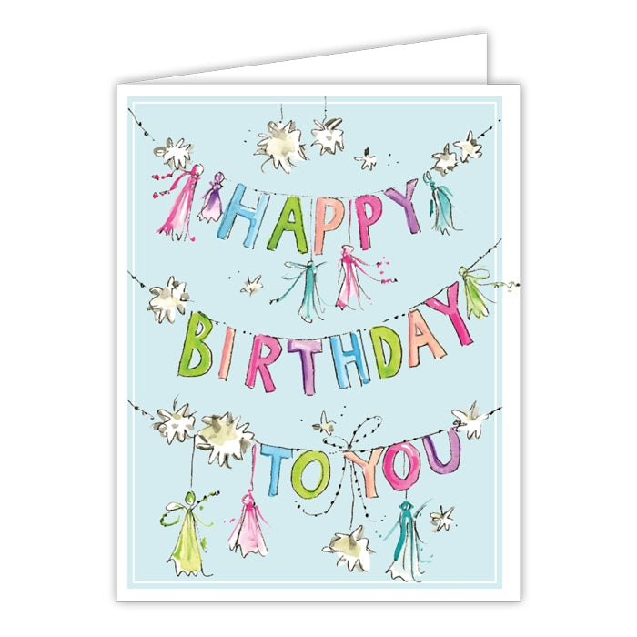 Happy Birthday To You Tassel Banner Greeting Card