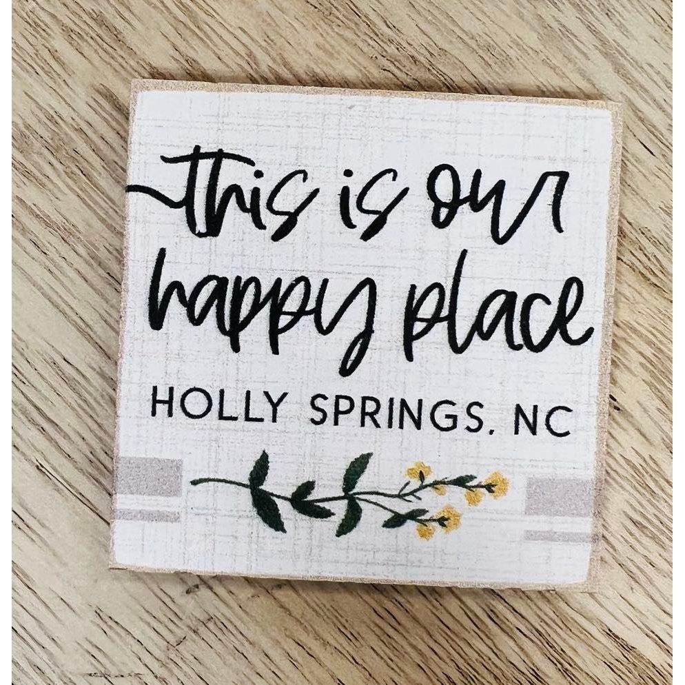 Happy Place Floral Magnet - Holly Springs