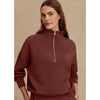 Hawley Half Zip Sweat - Cinnamon