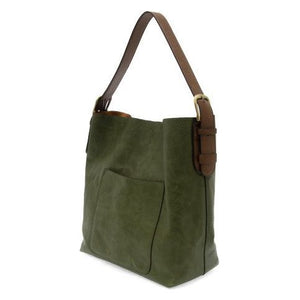 Roanoke Classic Hobo Handbag - Dark Basil/Coffee