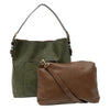 Roanoke Classic Hobo Handbag - Dark Basil/Coffee