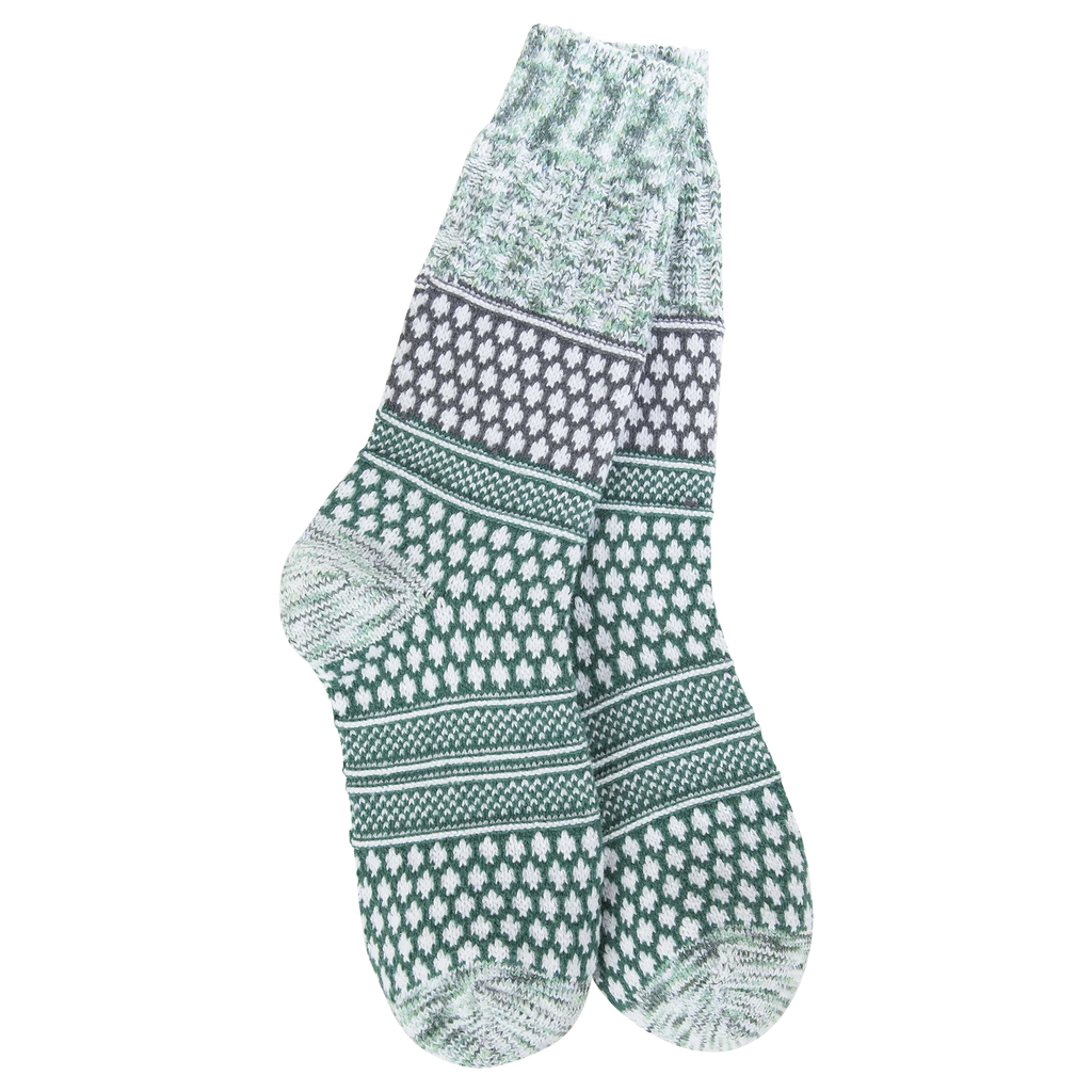 Holiday Gallery Textured Crew Sock - Spruce Multi
