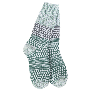 Holiday Gallery Textured Crew Sock - Spruce Multi