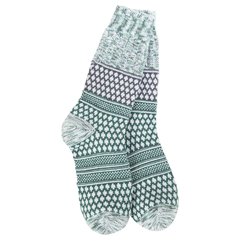 Holiday Gallery Textured Crew Sock - Spruce Multi