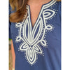 Marley Embroidered Detail Mini Dress - Navy