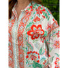 Saige Scarf Print Button Down Shirt - Cream Multi