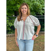 Stacey Stitch Detailed Blouse - White