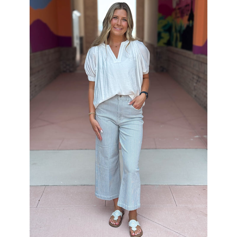 Dear John Audrey Wide Leg Jeans - Railroad Grey