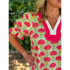 Lacy Scalloped Trim V Neck Top - Coral - FINAL SALE