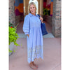 Beatrice Eyelet Midi Dress - Chambray
