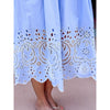 Beatrice Eyelet Midi Dress - Chambray