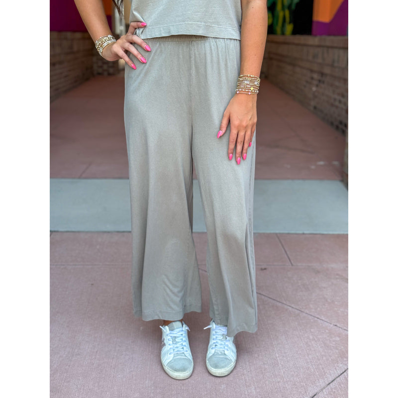 Z Supply Scout Jersey Crop Flare Pant - Retreat