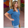 Z Supply Lively Relaxed V-Neck Tee - Vintage Indigo