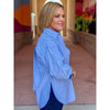 Dahlia Stripe Button Down Shirt - Blue