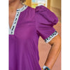 Aubrey Short Puff Sleeve Dress - Plum