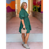 Jennapher Ruffle Trim Textured Dress - Palm Green