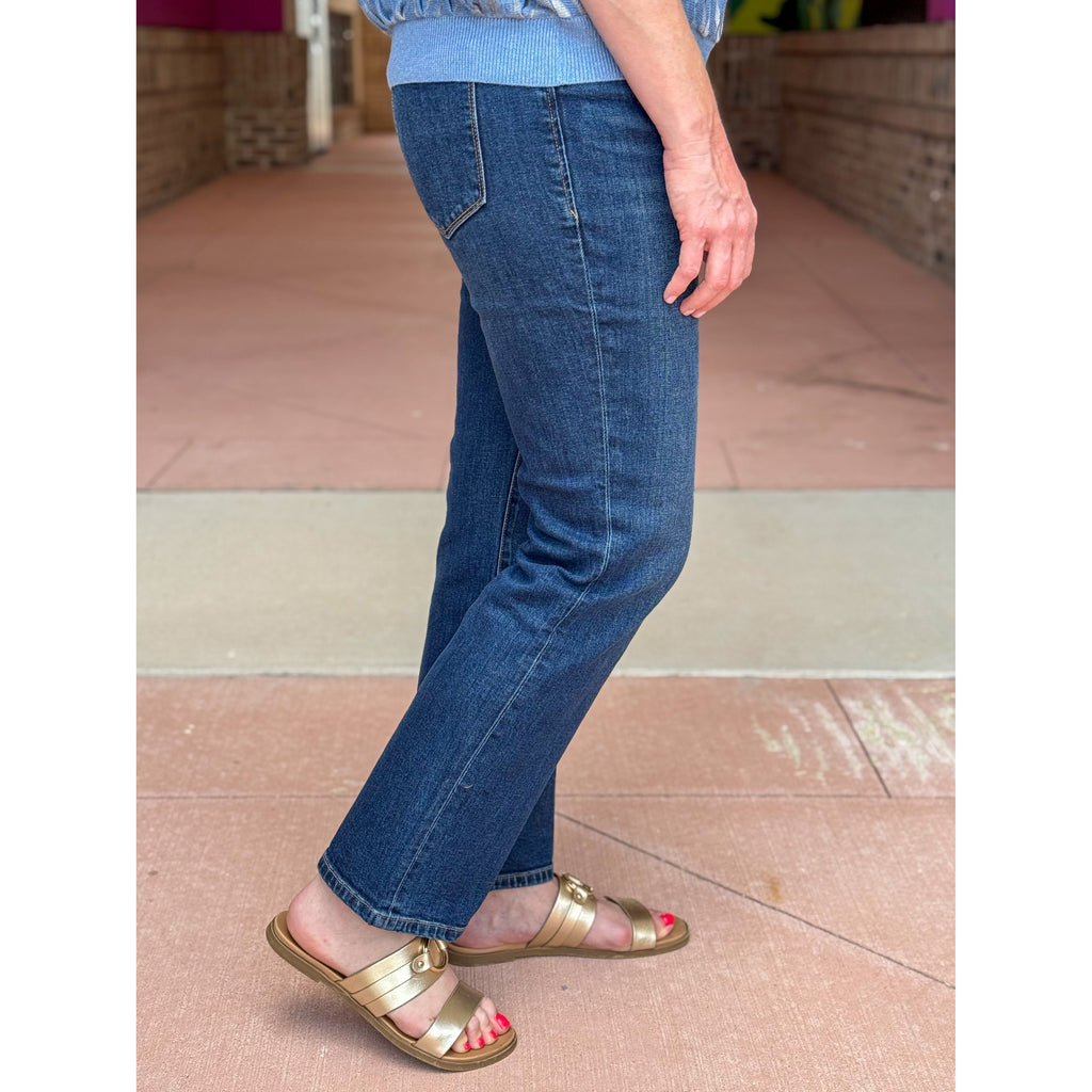 Dear John Anika Mid Rise Straight Leg Jeans - Moonlight