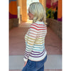 Delancey Multi Stripe Crew Neck Sweater - Rust/Taupe