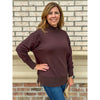 Z Supply Sable Rib Sweatshirt - Chocolate Terry