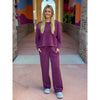 Laguna Wide Leg Pant - Dark Plum