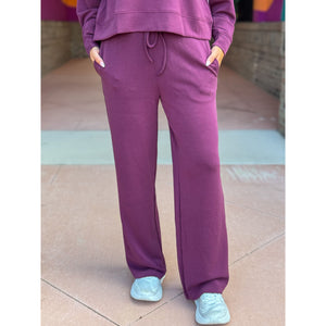 Laguna Wide Leg Pant - Dark Plum
