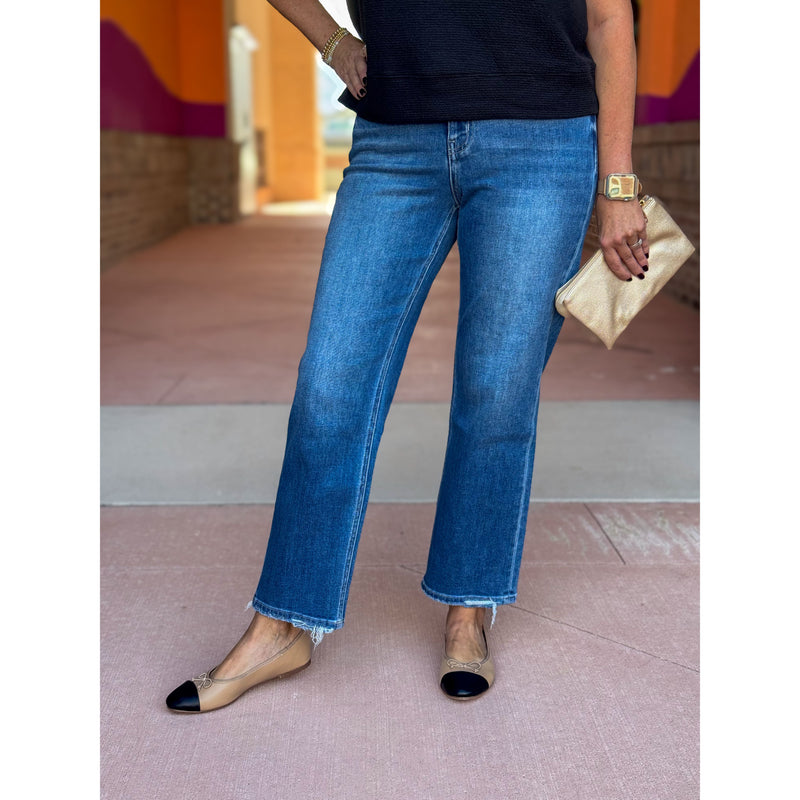 Vervet High Rise Straight Leg Jeans - Vandross