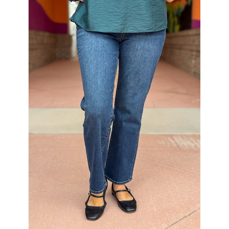 Dear John Anika Mid Rise Straight Leg Jeans - Moonlight