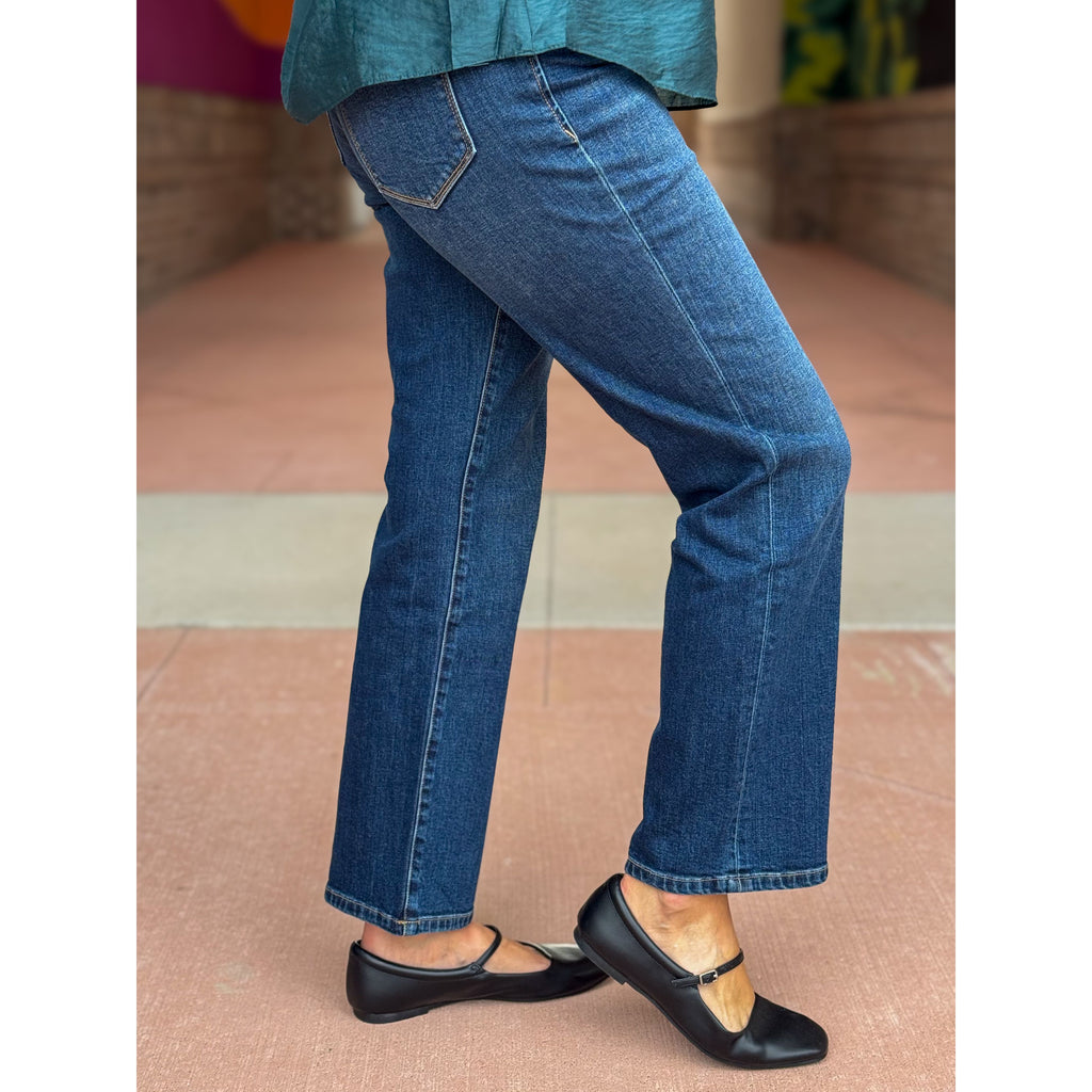 Dear John Anika Mid Rise Straight Leg Jeans - Moonlight