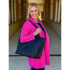 Liverpool Los Angeles Long Sleeve Open Front Sweater Coat - Deep Raspberry Pink