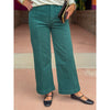 Risen Tummy Control High Rise Wide Leg Crop Jeans - Hunter Green