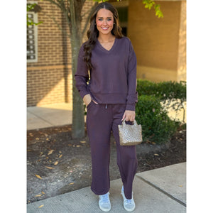 Kit Ribbed Pants - Raisin Rib