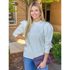 Sandra Puff Sleeve Knit Sweater - Off White