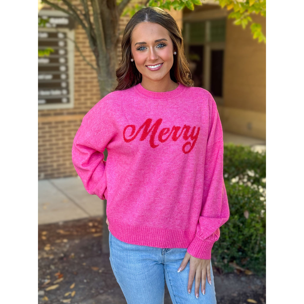 Merry Sweater - Pink/Red