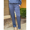 Stanton Contrast Satin Trim Detail Lounge Pants - Navy