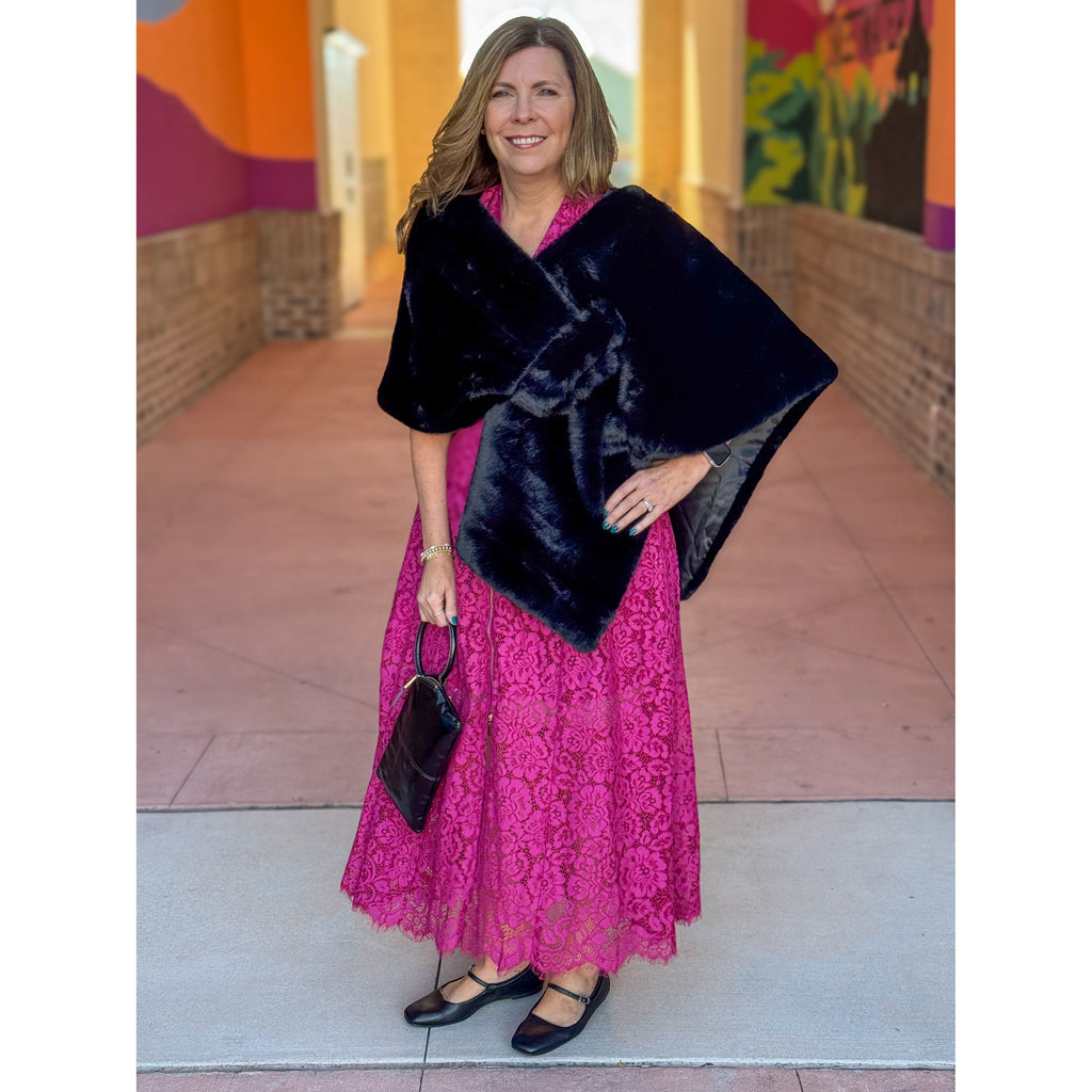 Sherry Zipper Front Sleeveless Lace Maxi Dress - Merlot