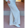 The Wide Leg Pant 30" - Ivory Marl
