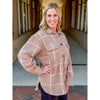 Z Supply Plaid Tucker Jacket - Heather Taupe