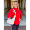 Jodi Mock Neck Pullover Sweater - Red