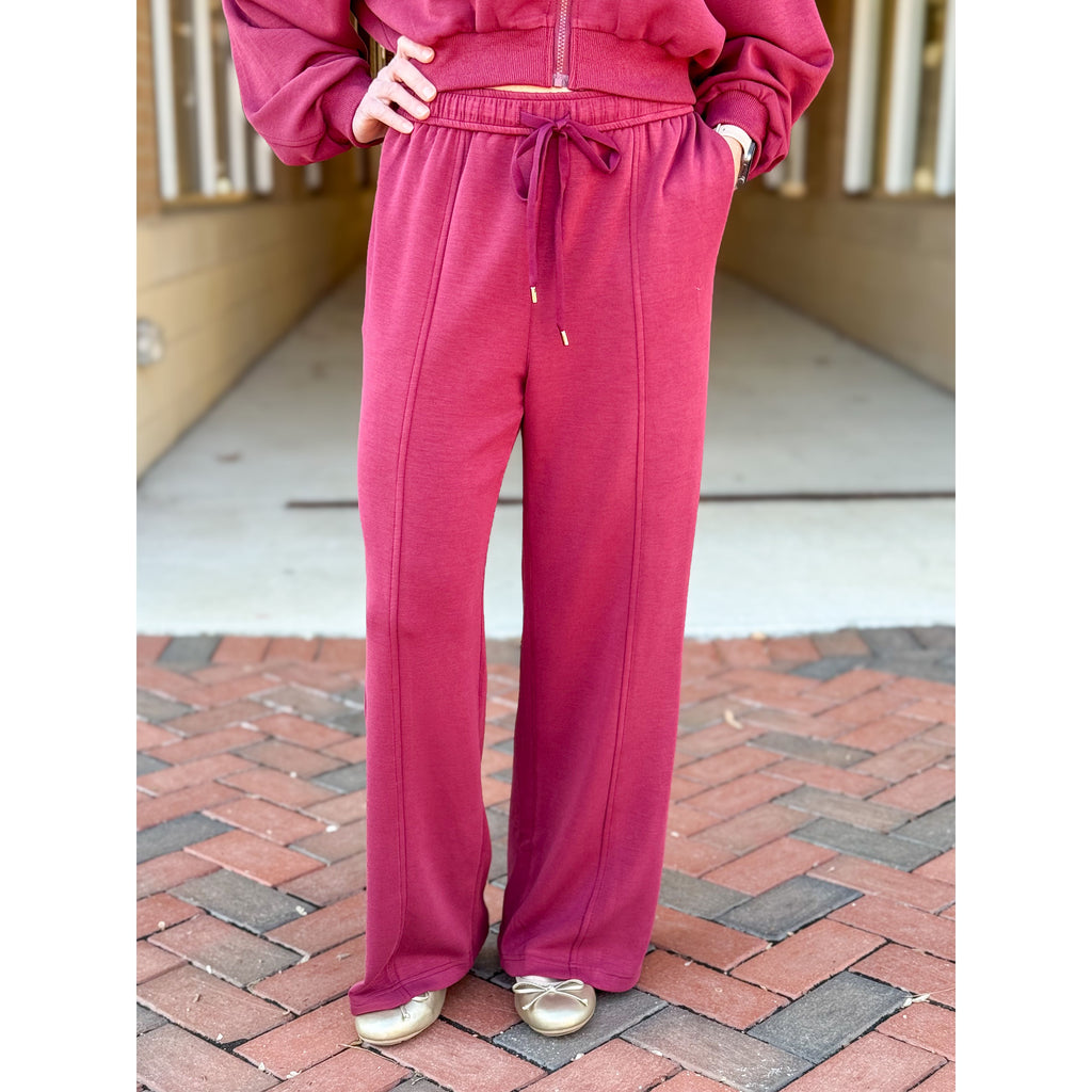 Jenny Soft Modal Pull Up Pants - Rosewood