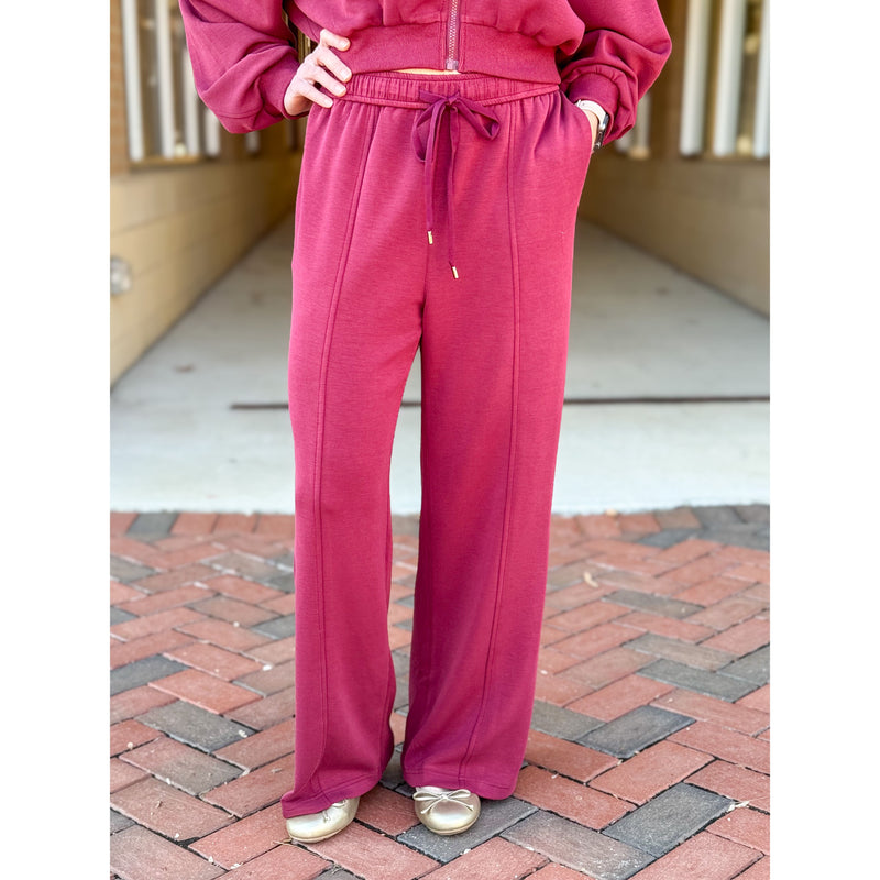 Jenny Soft Modal Pull Up Pants - Rosewood