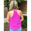 Galina Textured Solid Everyday Basic Cami- Orchid