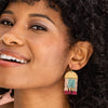 INK+ALLOY Birdie Abstract Earrings Light Pink