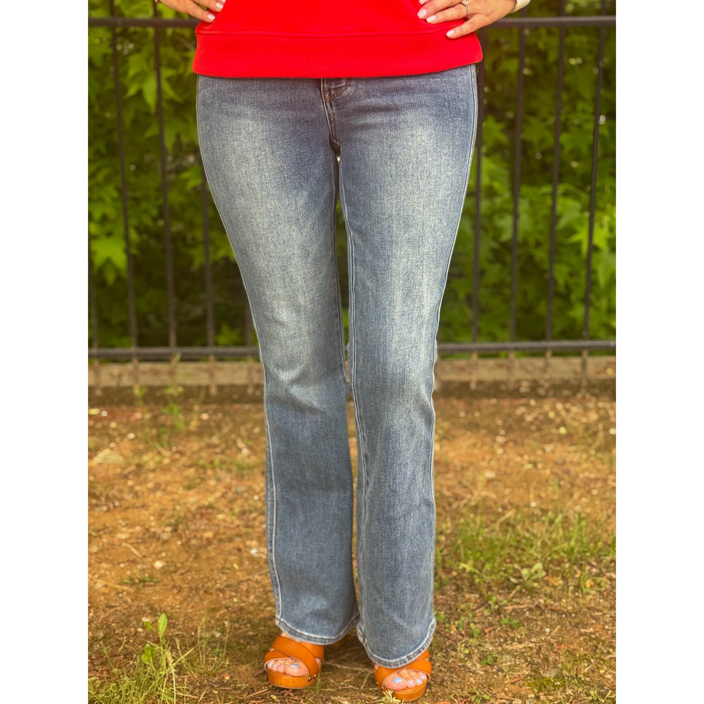 Judy Blue Regular Inseam High Waist Tummy Control Bootcut - Medium Wash