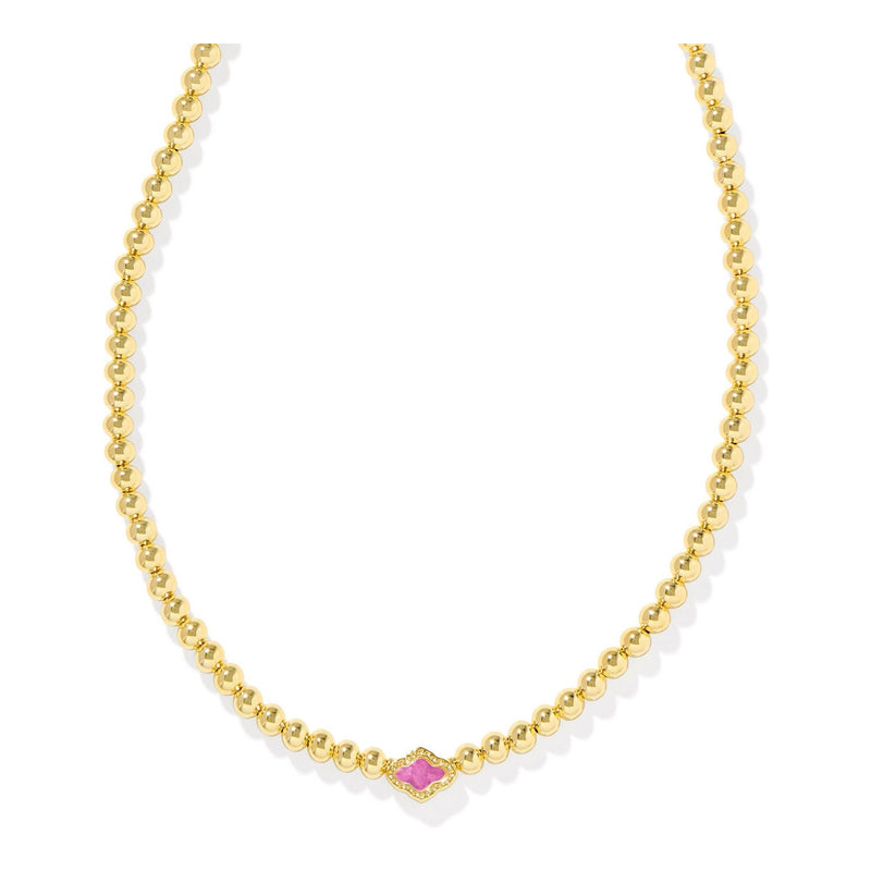 KENDRA SCOTT ABBIE BEADED NECKLACE GOLD AZALEA ILLUSION