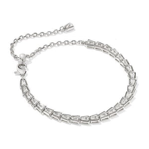 KENDRA SCOTT BELLA TENNIS BRACELET SILVER WHITE CZ