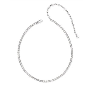 KENDRA SCOTT BELLA TENNIS NECKLACE SILVER WHITE CZ