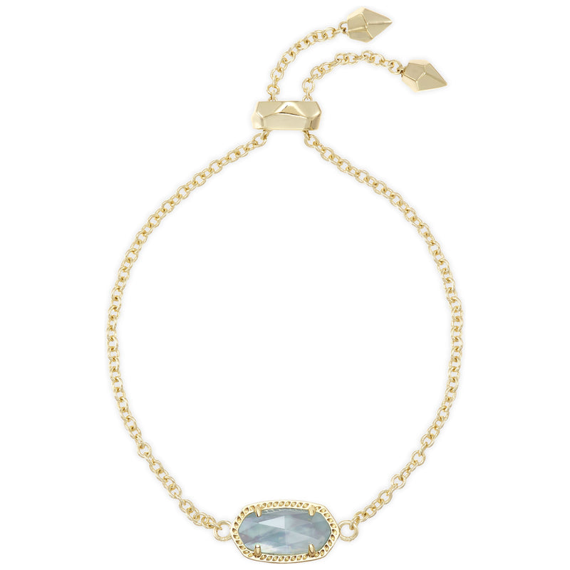 KENDRA SCOTT ELAINA DELICATE CHAIN BRACELET GOLD LIGHT BLUE ILLUSION