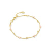 KENDRA SCOTT HAVEN DELICATE CHAIN BRACELET GOLD PINK ENAMEL