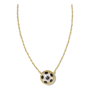 KENDRA SCOTT SOCCER SHORT PENDANT NECKLACE GOLD IVORY MOTHER OF PEARL